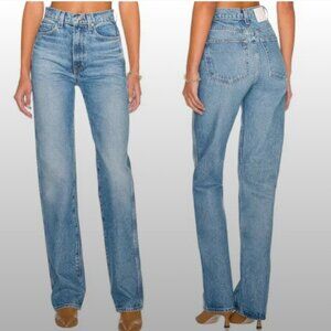 GRLFRND Sara Super High Rise Slim Straight in Lenox Hill